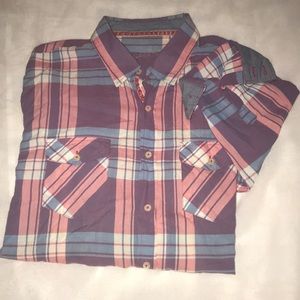ARNOLD ZIMBERG PLAID BUTTON DOWN SHIRT SIZE XL